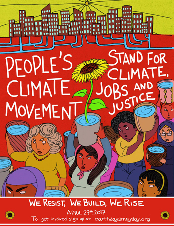 Earth Day poster for People's Climate Movement (2017)