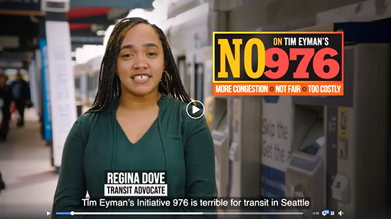 Advertisement opposing Tim Eyman's ballot initiative I-976
