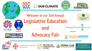 Logos for coalition of orgs supporting the Washington State Legislative Education and Advocacy Fair