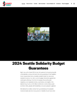 2024 Seattle Solidarity Budget website screenshot